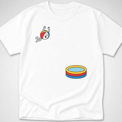 Beach Ball Dive — Youth Tee — White