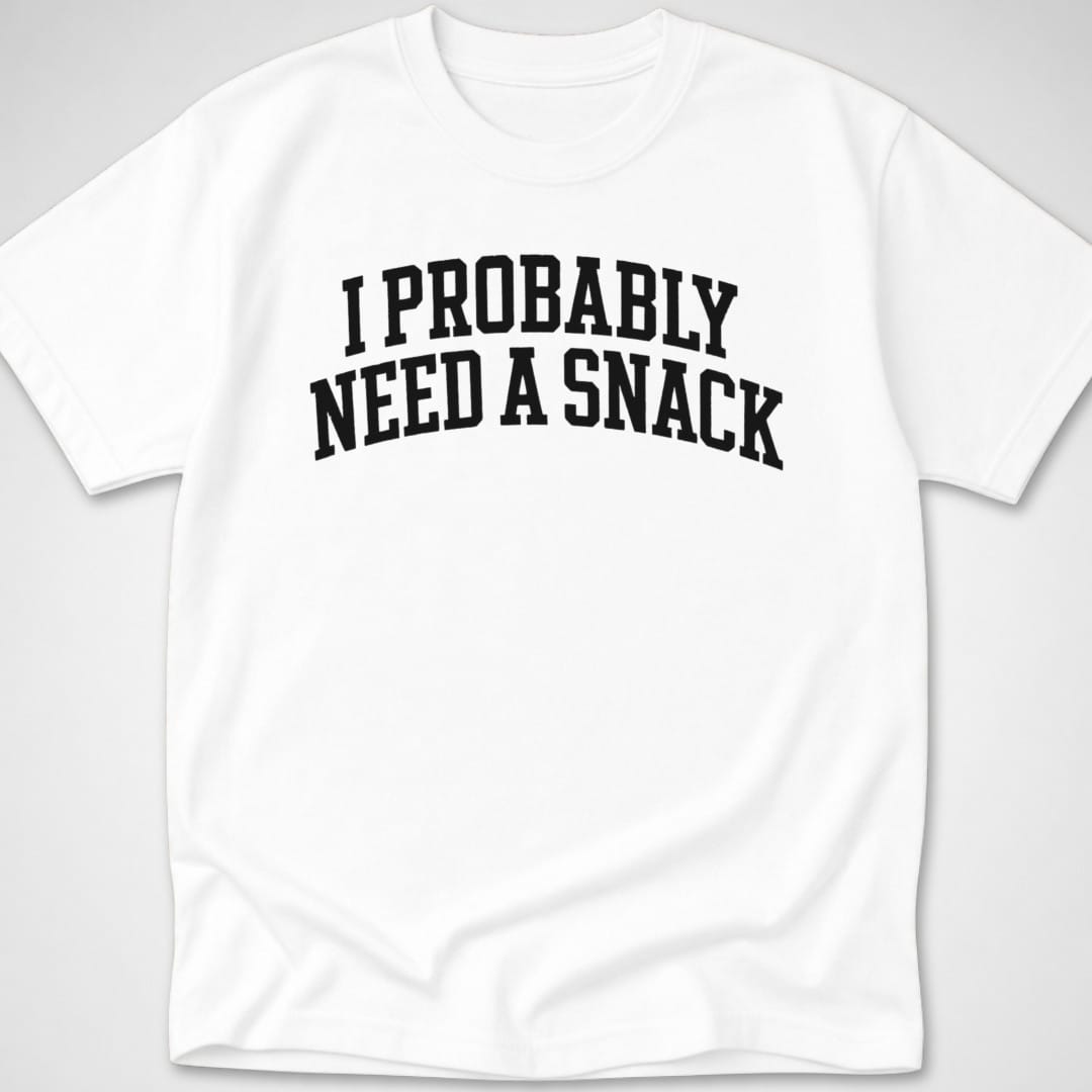 Probably Need a Snack — Youth Tee — White