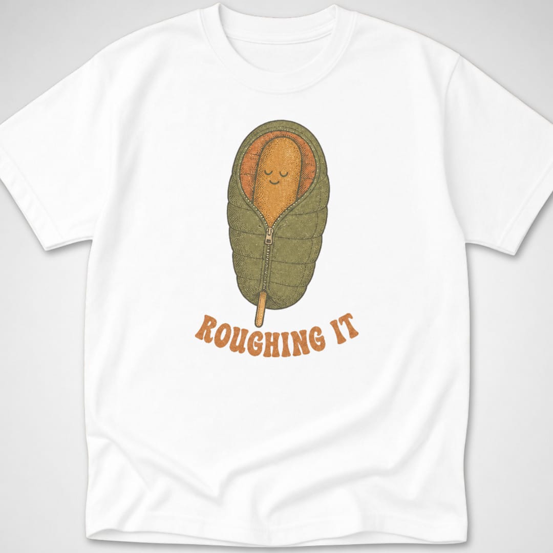 Roughing It — Youth Tee — White
