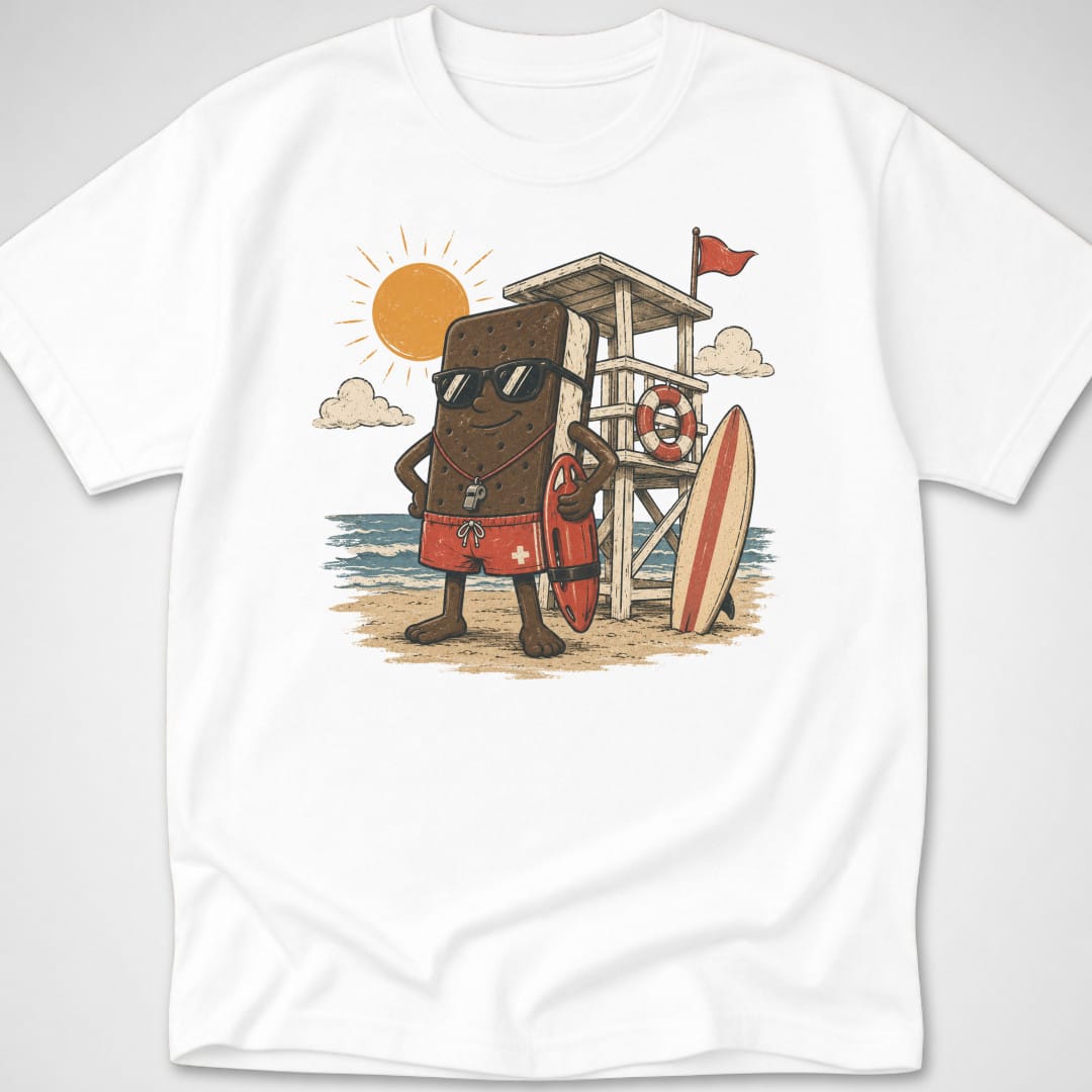 Lifeguard Sandwich — Youth Tee — White