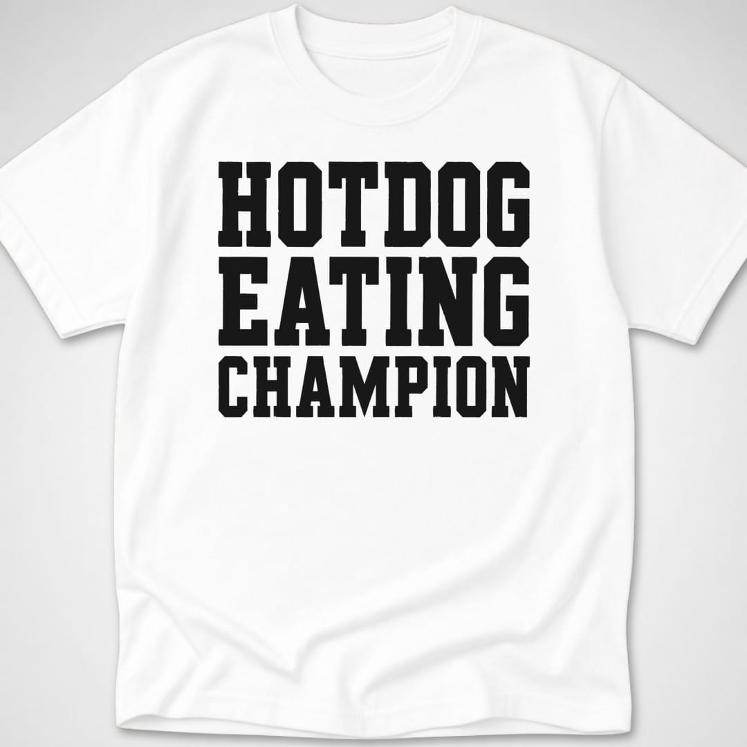 Hotdog Eating Champion — Youth Tee — White