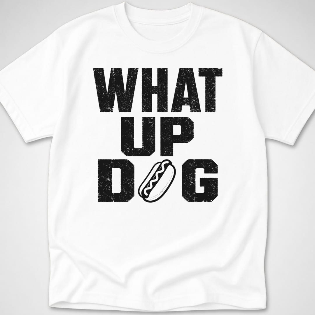 What Up Dog — Youth Tee — White