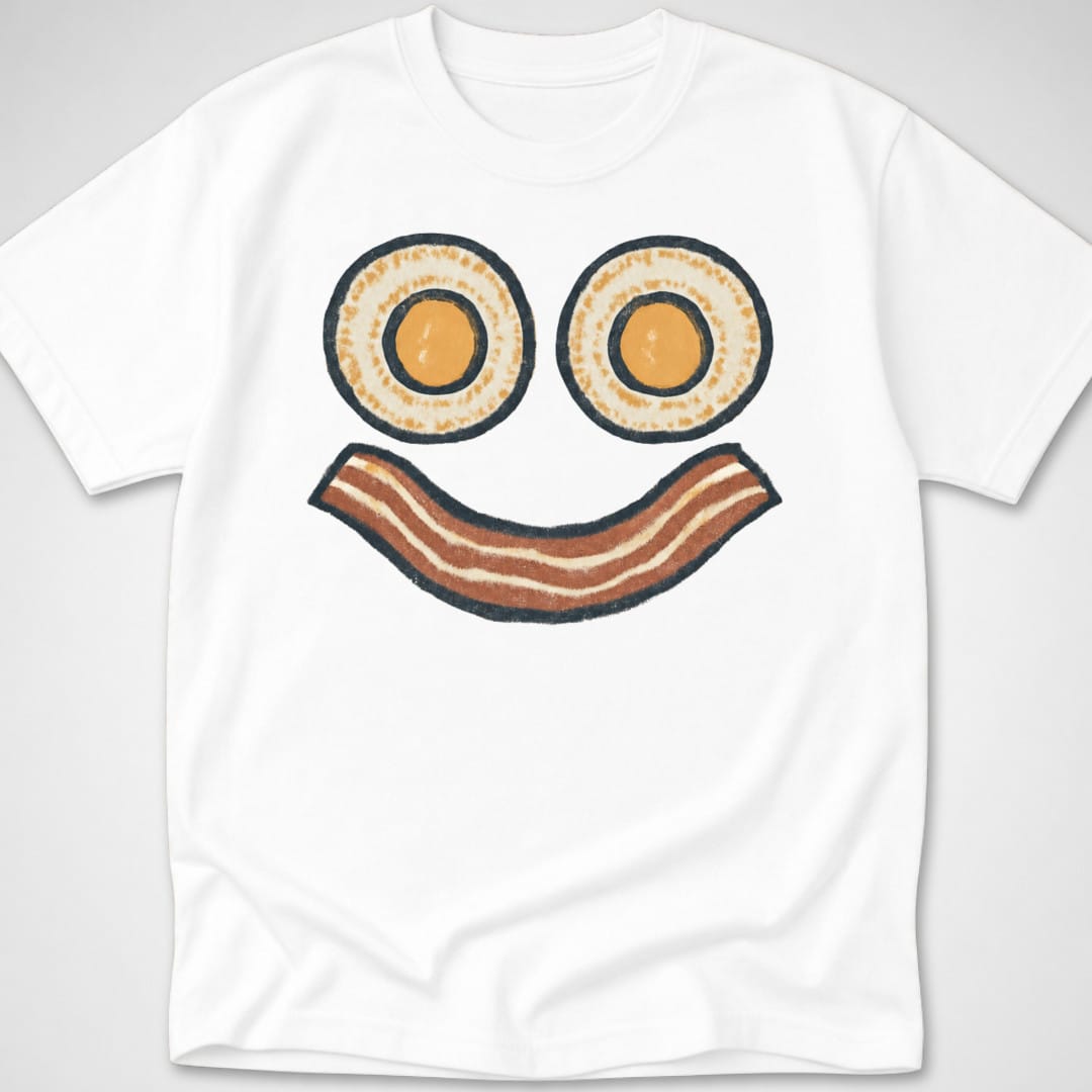 Sunnyside Smirk — Youth Tee — White