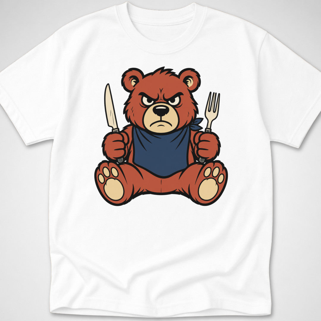 Hangry Bear — Youth Tee — White