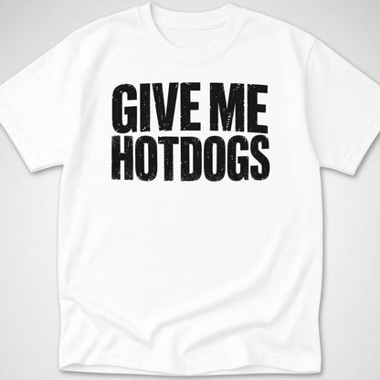 Give Me Hotdogs — Youth Tee — White