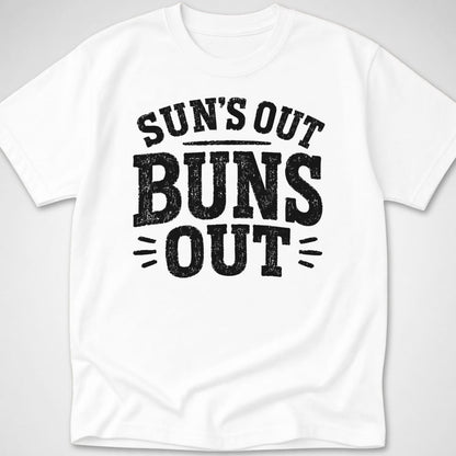 Buns Out — Youth Tee — White